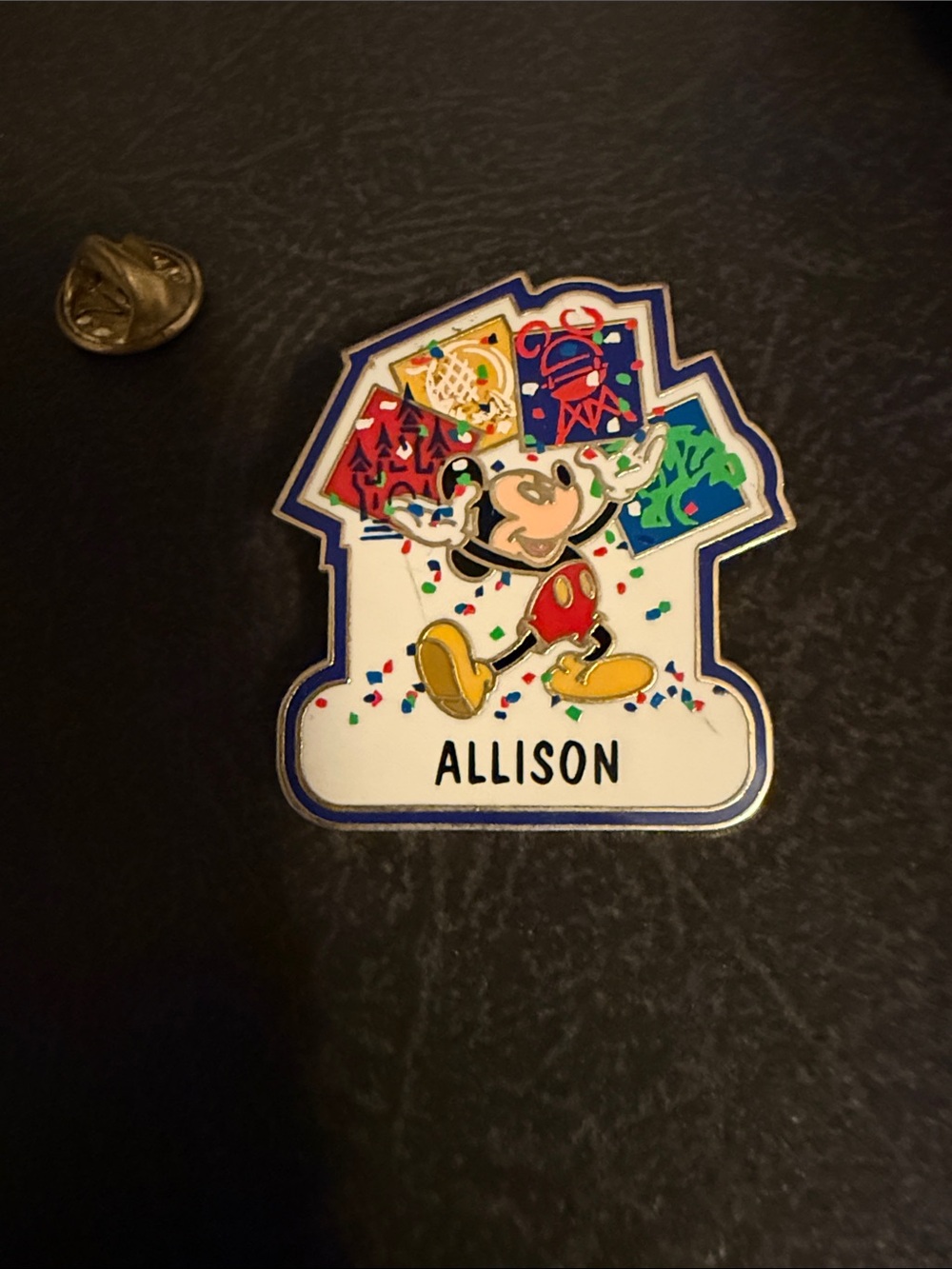 Disney Multicolor Mickey Mouse Celebration Pin - White Base